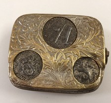New listing
Antique Victorian Art Nouveau Made in Germany Plated Coin Holder Sovereign,Pence