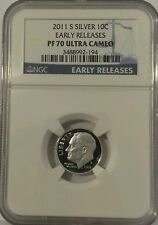 2011 S Silver Proof Roosevelt Dime Ngc Pf70 Ultra Cameo Early Releases