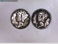 1927 And 1941 Mercury One Dime Coins (Great)