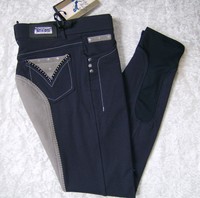 Euro Star Easy Rider Kinder Reithose DELA Reithose 3/4 Vollbesatz navy/grau