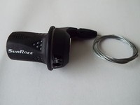 Fahrrad Schalt-Drehgriff SUNRACE 3-fach links  Fahrradersatzteil Friction #31103