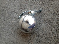 Vintage Fahrradlingel Crane Bell Steel Silber Poliert Glocke Beschädigt