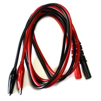 1 Paar hochflexible Messleitungen Laborkabel Multimeter 1,0m 20A Krokodilklemme