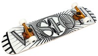 Skateboard klassisch Deck schwarz grün Skelett Abec 7 Kugellager 6-Inch-Achsen