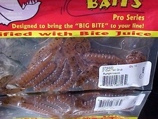 Big Bite Baits (2) packs of 3" Curl Tail Grubs 20 total CTG320 PUMPKINSEED