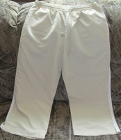 Laufhose Sporthose Gr.L adidas beige creme Microfaser 3/4lang knielang wadenlang