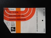 Org. Ticket 1976 Olympische Winterspiele Innsbruck Eintrittskarte Eisschnellauf