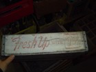 Vintage 7UP Fresh Up with bubbles wood Soda Pop case box crate 24 slot 