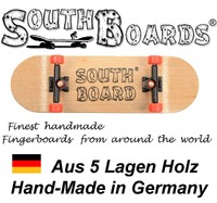 Komplett Holz Fingerskateboard N/SWZ/RT SOUTHBOARDS® Handmade Wood Fingerboard