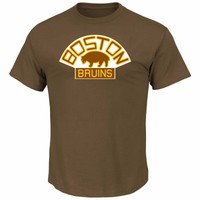 NHL Eishockey T-Shirt BOSTON BRUINS Vintage Tek Patch Logo von Majestic