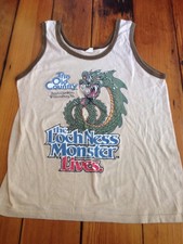 Vtg 50/50 80s Busch Gardens Loch Ness Monster Lives The Old Country Tank Top S