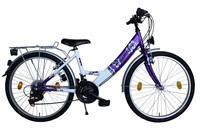 Harmony Kinderfahrrad  24 Zoll Fahrrad Delta 18 Gang SHIMANO STVZO Lila/Weiss