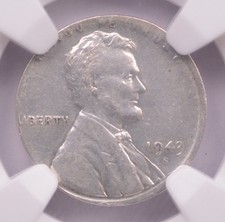 Ngc 1c 1943-S Steel Cent on Silver Dime Planchet Off-Metal Au-53