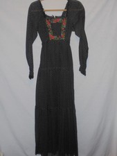 New listing
Vtg 70's Hippie Festival Prairie Maxi Dress Boho Embroidered Bib Roberta Lined
