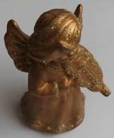 Deko Gold-Engel ca. 10,5 cm hoch