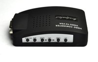 AV Composite Cinch + S-Video zu VGA Monitor PC Konverter