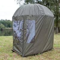 Dicker Angel Schirm Überwurf Bivy 2,5m Karpfenzelt dunkeloliv