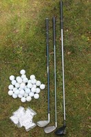 3 x Golfschläger+50 Crossgolfbälle+50 Tees, Crossgolf Set XXL Junior