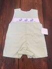 Petit Bebe Boy's Smocked Bunny Shortall Size 18 Months