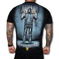 PG Wear Männer T-Shirt We Are Not Criminal Schwarz Hooligans Ultras PGWear Shirt