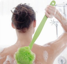1Pcs Long Handle Hanging Soft Mesh Back Body Bath Shower Scrubber Brush Sponge