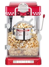 Kettle Popcorn Popper Maker Retro w/ Removabl Tray Table Top Machine Snack Party