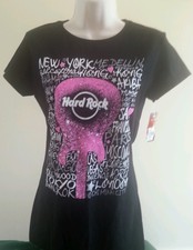 Hard Rock Cafe black t-shirt short sleeve cities Jr Size large NWT