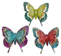 Wanddeko Schmetterling 3er-Set 20 cm (923124) Gartendeko Gartenfigur