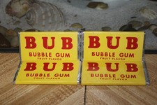 (1) Bub Bubble Gum Fruit Flavor New in Wrapper B.G. Bowman Inc Vintage Rare 1947