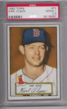 New listing
1952 Topps Baseball Card ` Psa 2.5 ` #72 `Karl Olson ` Red Back