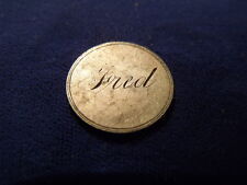 Love Token Engraved Fred on 1885 Liberty Seated Dime Silver 10c Ten Cent. Kewl