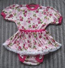 Adult Baby FLOWERS 'n LACE! Bodysuit / FUNSIE w/SKIRT by LL Kni