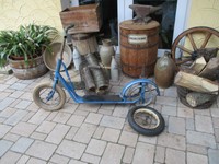 alter Luftbereifter DÖBLINA DDR Tretroller Roller zum Herrichten