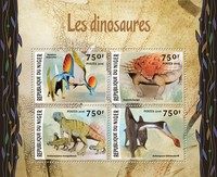 NIGER 2016 ** Dinosaurs Dinosaurier M/S #207a