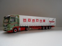 Herpa 153706 MAN TGX XXL Gardinenplanen-Sattelzug "Wandt/Herpa"