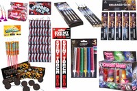 Kinderfeuerwerk  sortiert  -  Lesli / Fontänen, Kreisel , Knatterbälle ...