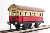 Fleischmann Personenwagen 400 Spur 0 US Zone 50er Jahre Wagon rot creme beige