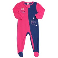 Absorba Little Girls' 1 Piece Pink Navy Dream Footie Blanket Sleeper