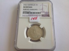 1926 Australia Shilling Ngc Au Details Surface Hairlines