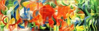 Poster / Leinwandbild Spielende Formen - Franz Marc