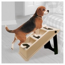 Portable Pet Folding Steps Dog Stairs Convertible Puppy Ramp Bed Ladder Plastic