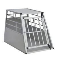 hundetransportbox hundebox Alu Transportbox Alubox Reisebox grau 91*65*69CM  L
