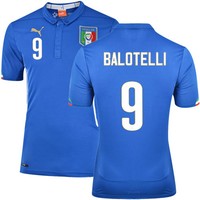 PUMA ITALIEN BALOTELLI 9 [GR. S / M / L / XL / XXL ] HOME TRIKOT BLAU NEU & OVP 