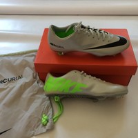 Nike Mercurial Vapor IX FG *Silver/Neon Green* *Leder*