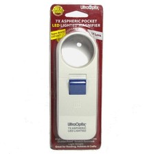 UltraOptix Pocket Led Lighted Magnifier - 7X Round 1.5" Lens