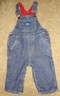 BABY BOYS SIZE 12 MONTHS BLUE DENIM JEANS BIBS BIB OVERALLS BY OSHKOSH POCKETS !