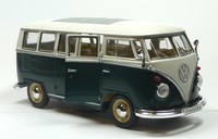 VW Bus Bulli T1 (1962) 1:24 grün/weiß Modellauto ca. 18cm von WELLY Neuware!