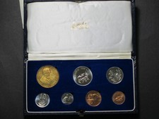1967 South Africa Proof Coin Set Deluxe Presentation Case Display Silver Coins