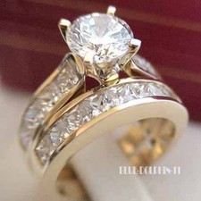 Engagement and wedding ring sets yellow gold