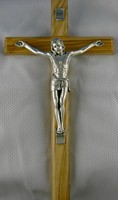 Wandkreuz - Kruzifix - Olivenholz 11 cm